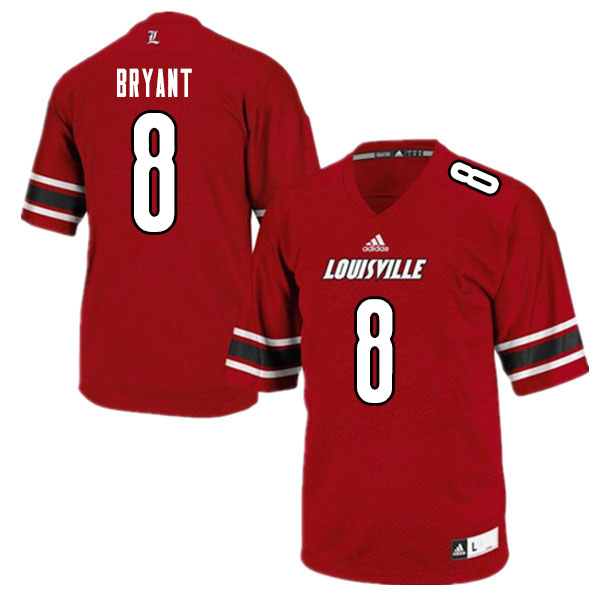 Men #8 Henry Bryant Louisville Cardinals College Football Jerseys Sale-White - Click Image to Close